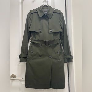 Club Monaco Olive Green Trench Coat